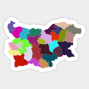 Bulgaria Color Map Sticker